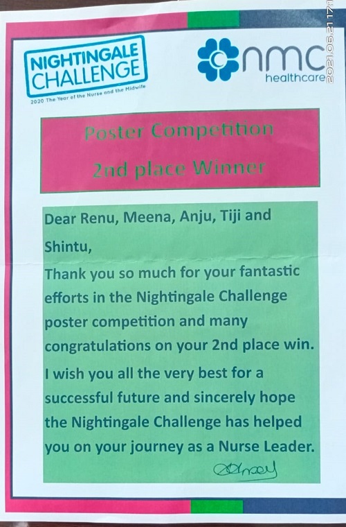 NMC Royal Hospital, Sharjah organized a victory event – “Celebrating our leadership journey” at the Nightingale Challenge on 15th June 2021 04