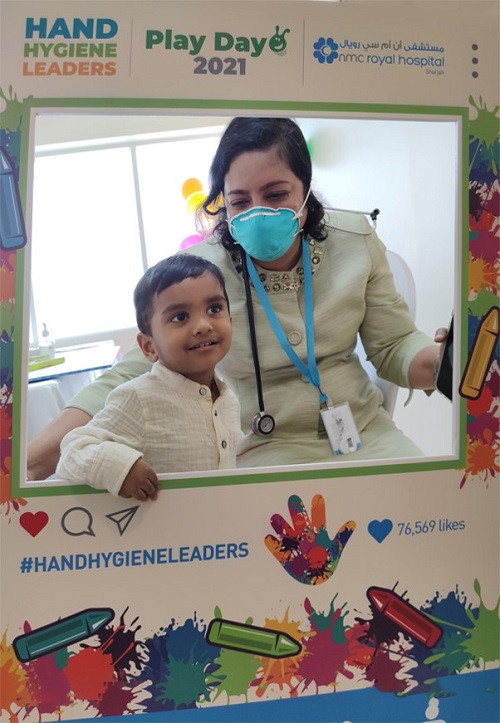 NMC Royal Hospital Sharjah organized a Children’s Hand Hygiene Workshop on the occasion of International Play Day 2021 on 04th Aug - 02
