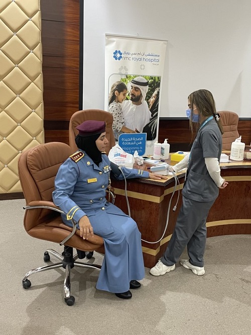 NMC Royal Hospital, Sharjah conducted a health screening campaign at Sharjah Police CHIEF IN COMMANDER OFFICER on 8th Aug 2021 - 02