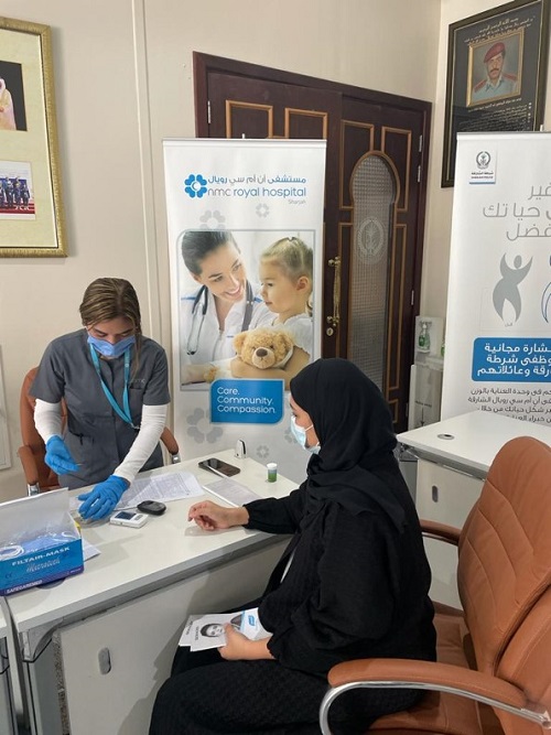 NMC Royal Hospital, Sharjah conducted a health screening campaign at Sharjah Police HR & Finance Departments - 03