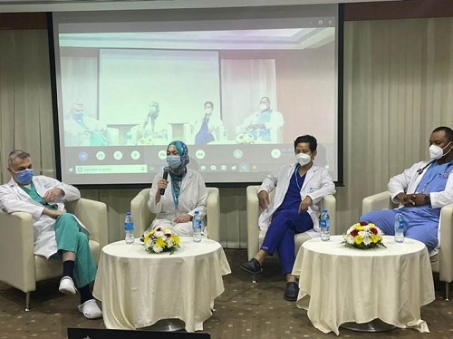 NMC Royal Hospital, Sharjah applauded the clinical & non-clinical “COVID Heroes” in the ‘One year with COVID-19 @ NMCRHS’ get together 01