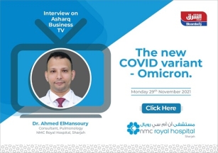 Dr. Ahmed ElMansoury, Consultant, Pulmonology NMC Royal Hospital Sharjah gave an interview on Asharq TV.