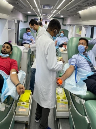 NMC Royal Hospital Sharjah in association with Sharjah Blood Transfusion and Research Center (MOH) conducted a Blood Donation Campaign on 12/04/2021