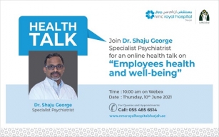 Dr. Shaju George Specialist Psychiatrist, NMC Royal Hospital Sharjah delivered an online health talk with Supreme Council of Family Affairs.