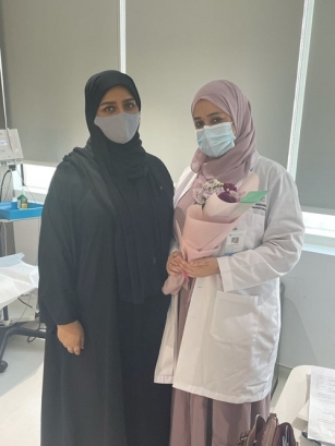 Ms. Hessa Altamimi, Head of Sharjah Police met Dr. Manal Saad, Specialist Dermatology to appreciate her for the efforts towards Sharjah Police staff