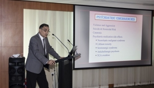 Dr. Riadh Khudhier, Consultant, Psychiatry conducted a training titled “Managing Psychiatric Emergencies” on account of Suicide Prevention Day