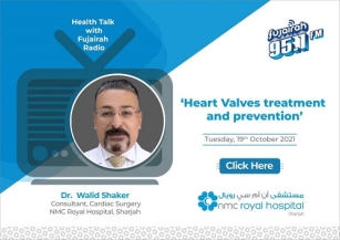 Dr. Walid Shaker Consultant Cardiac Surgery, NMC Royal Hospital Sharjah spoke on Fujairah Radio. (Heart Valves treatment and prevention)