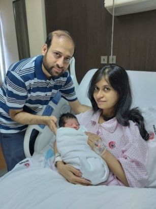Dr Shama Nawaz, Consultant Obstetrics & Gynaecology, NMC Royal Hospital Sharjah assisted in the birth of a healthy baby girl on the first day of Eid Al Adha 